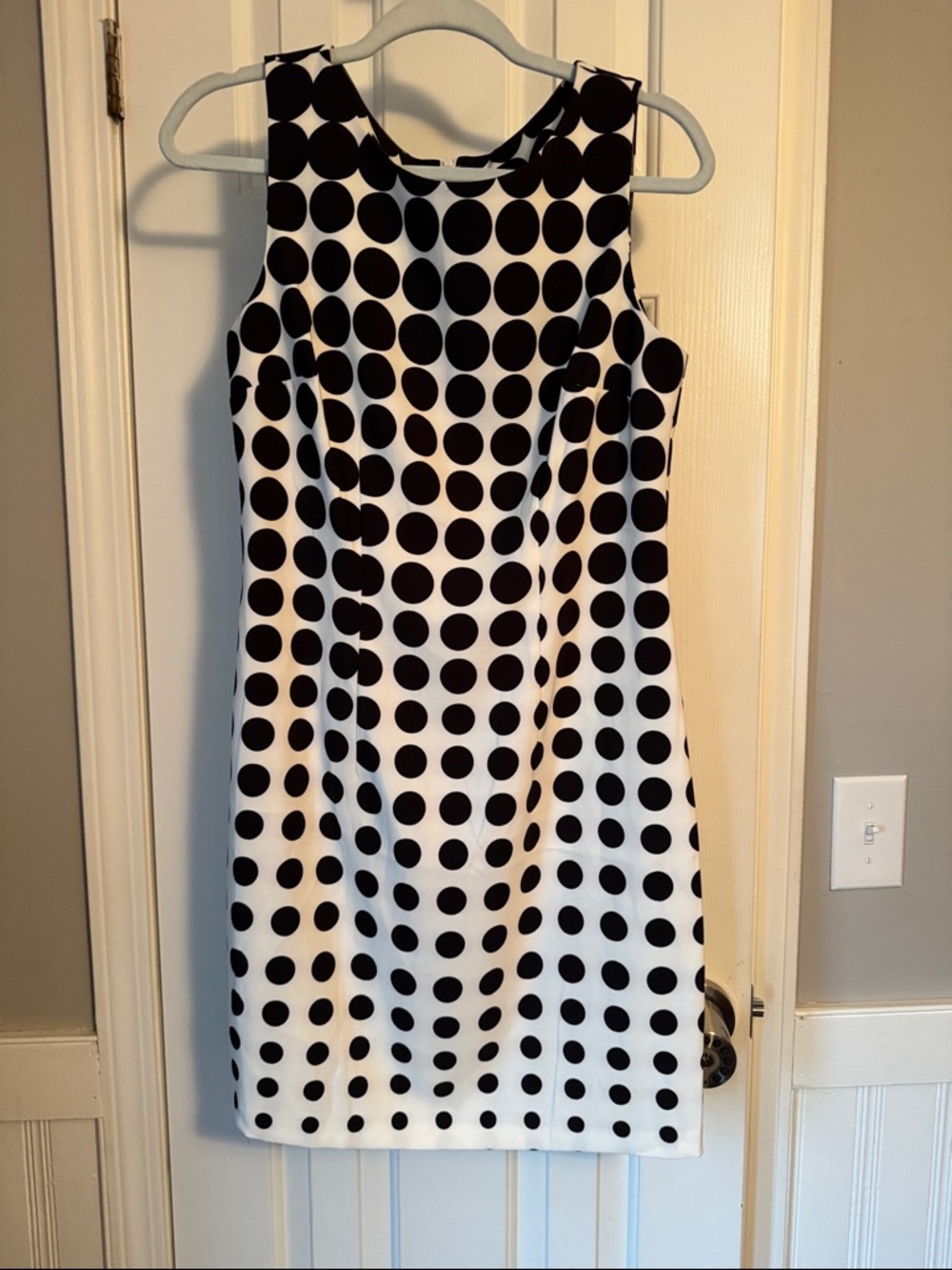 AGB Black and White Polka Dot Sleeveless Mini Dress